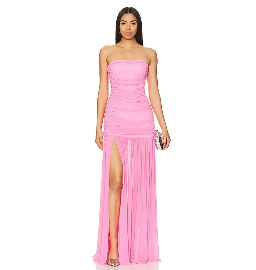 Retrofete Adele Maxi Dress Pink Size 6/XS for rent on The Volte - main image