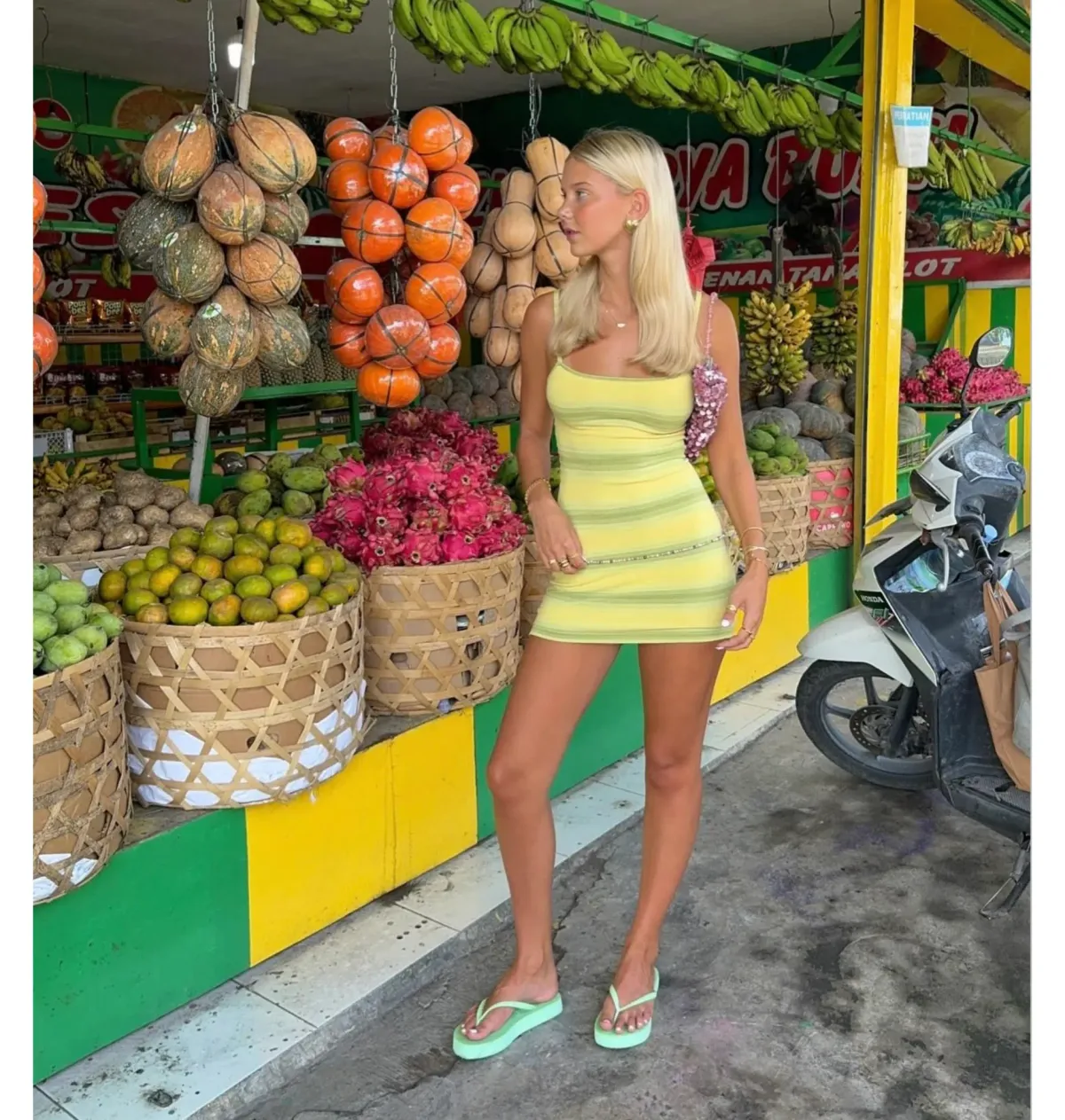 I am Delilah Chartreuse Elsa Mini Dress Yellow Size S / AU 8 - Image 2