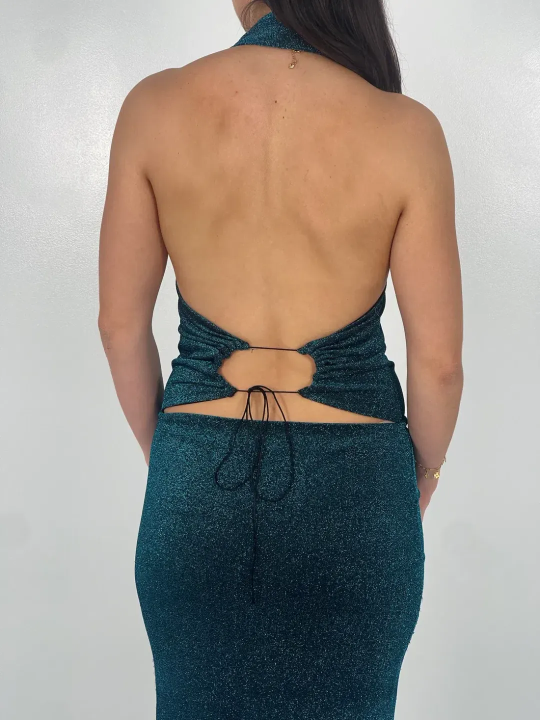 Deconduarte Jade Astor Maxi Dress in Jade (Size S/M) for rent on The Volte - main image