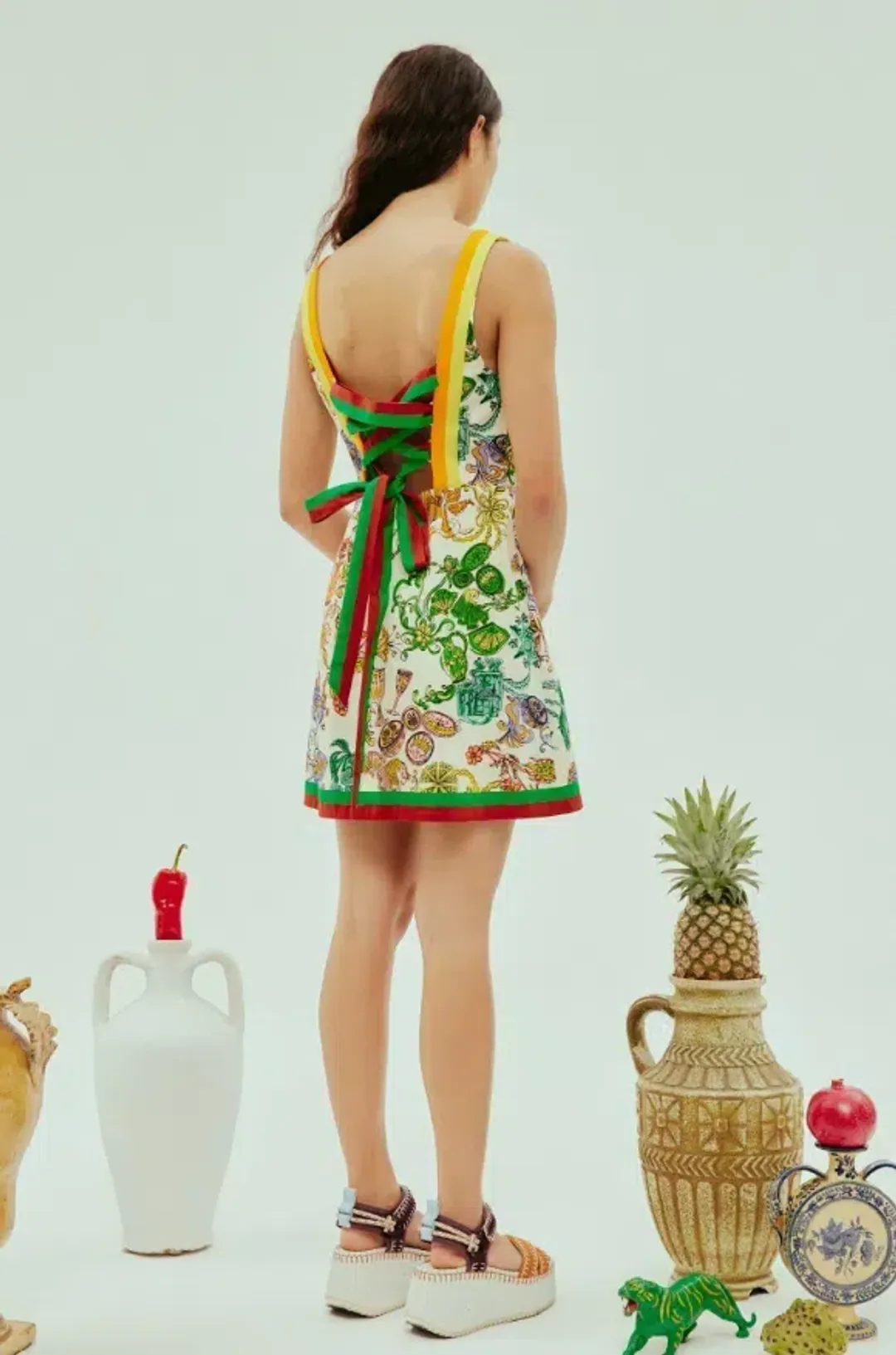 Alemias Fiesta Mini Dress Print Size 12 for rent on The Volte - main image