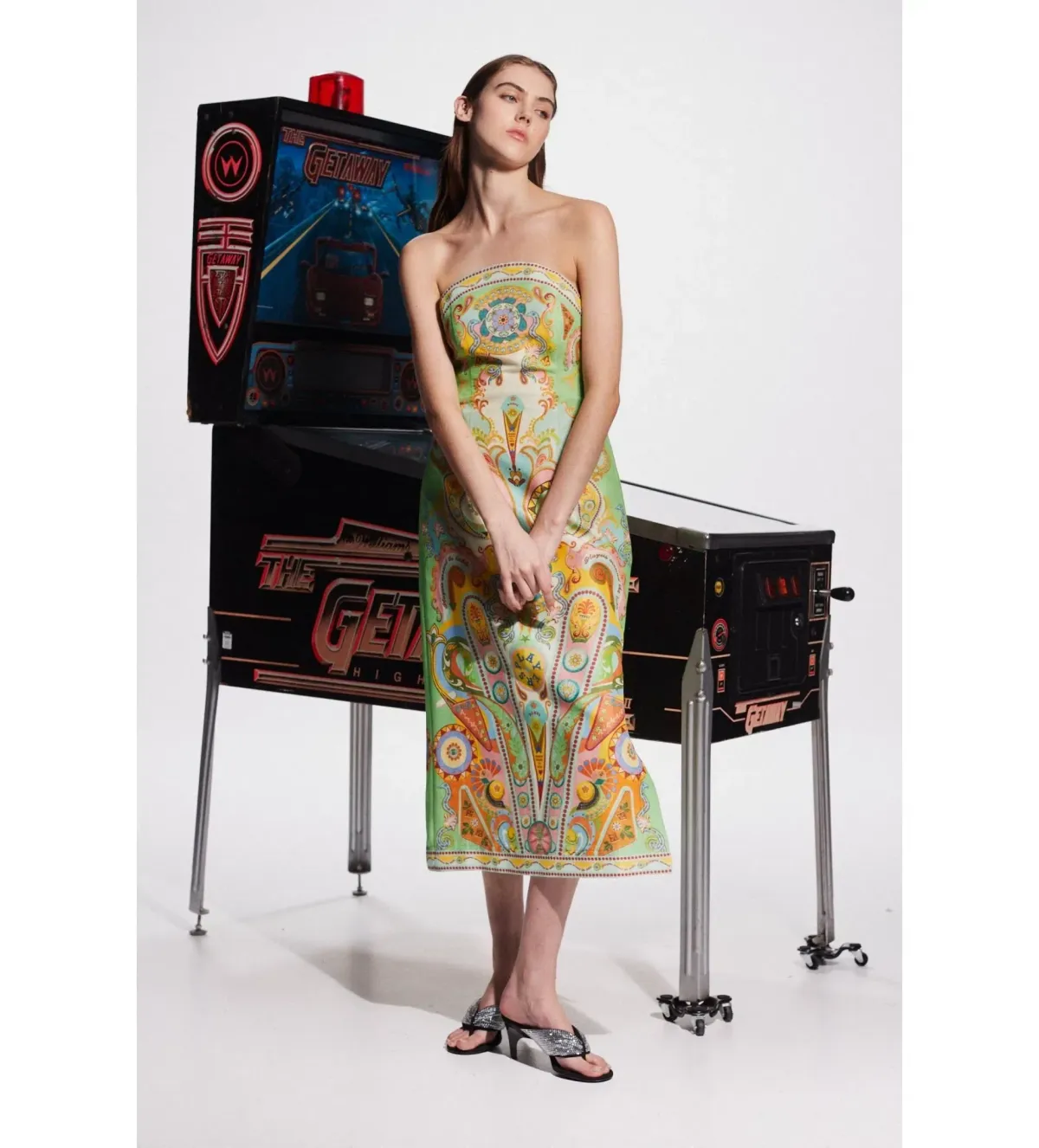 Alemais Pinball Bodice Midi Dress Multi Size 12 - Image 1