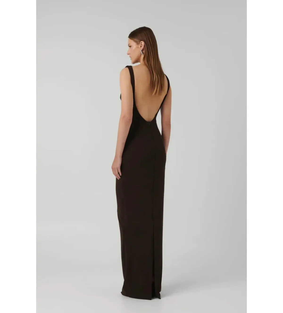 Effie Kats Coffee Verona Gown in Brown Size Small/ AU 8 - Image 3