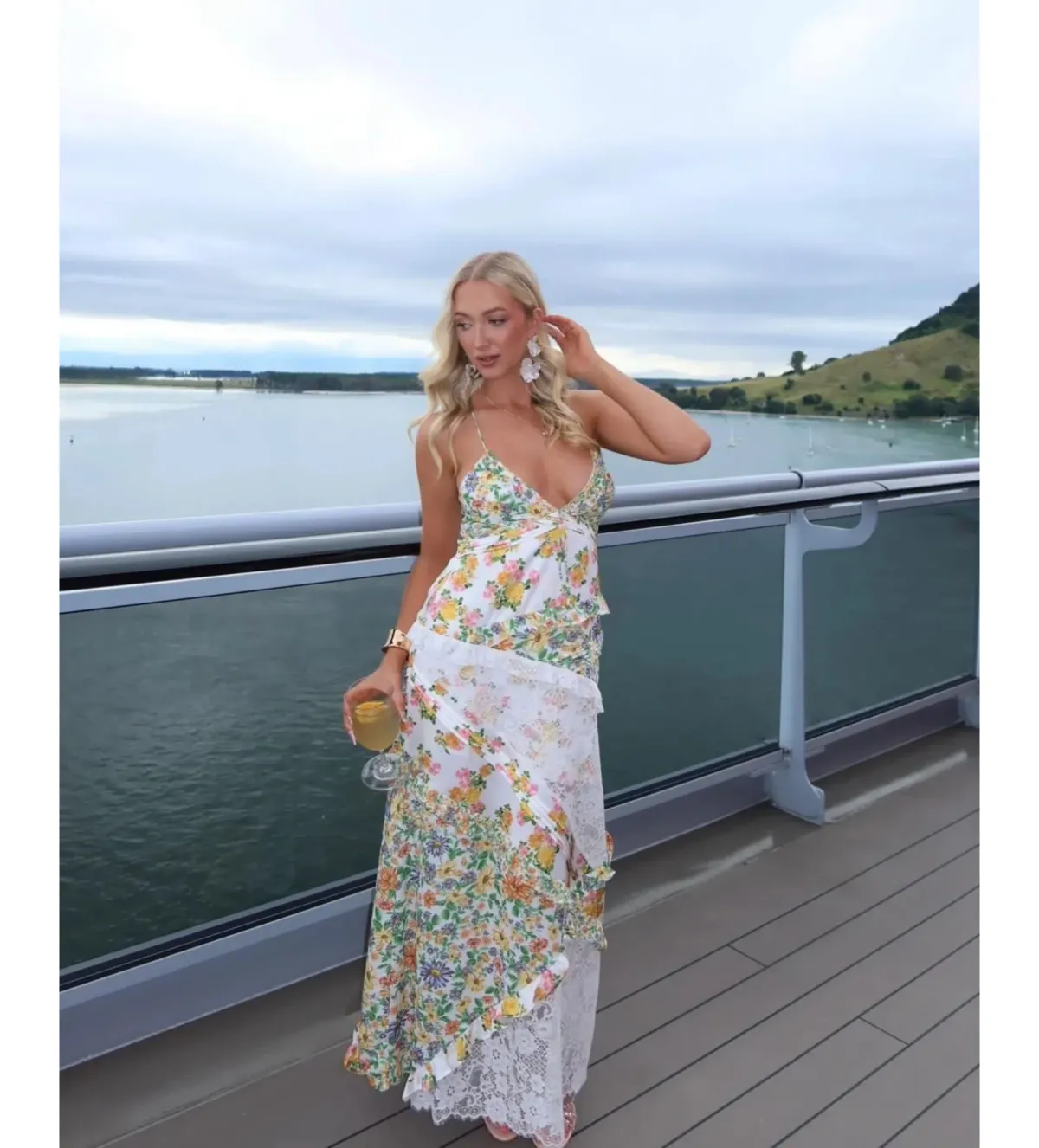 For Love & Lemons Green Rosalyn Maxi Size S/ AU 8 - Image 2