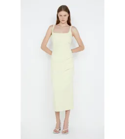 Bec & Bridge Karina Tuck Midi Dress Lemon Size 12 for rent on The Volte - image 1