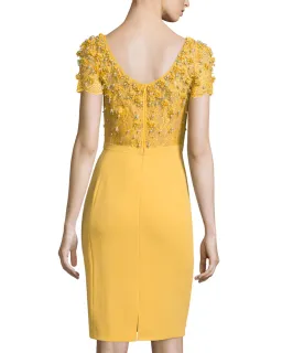Jenny Packham Embellished Bodice Cocktail Dress Yellow Size 12 for rent on The Volte - image 2