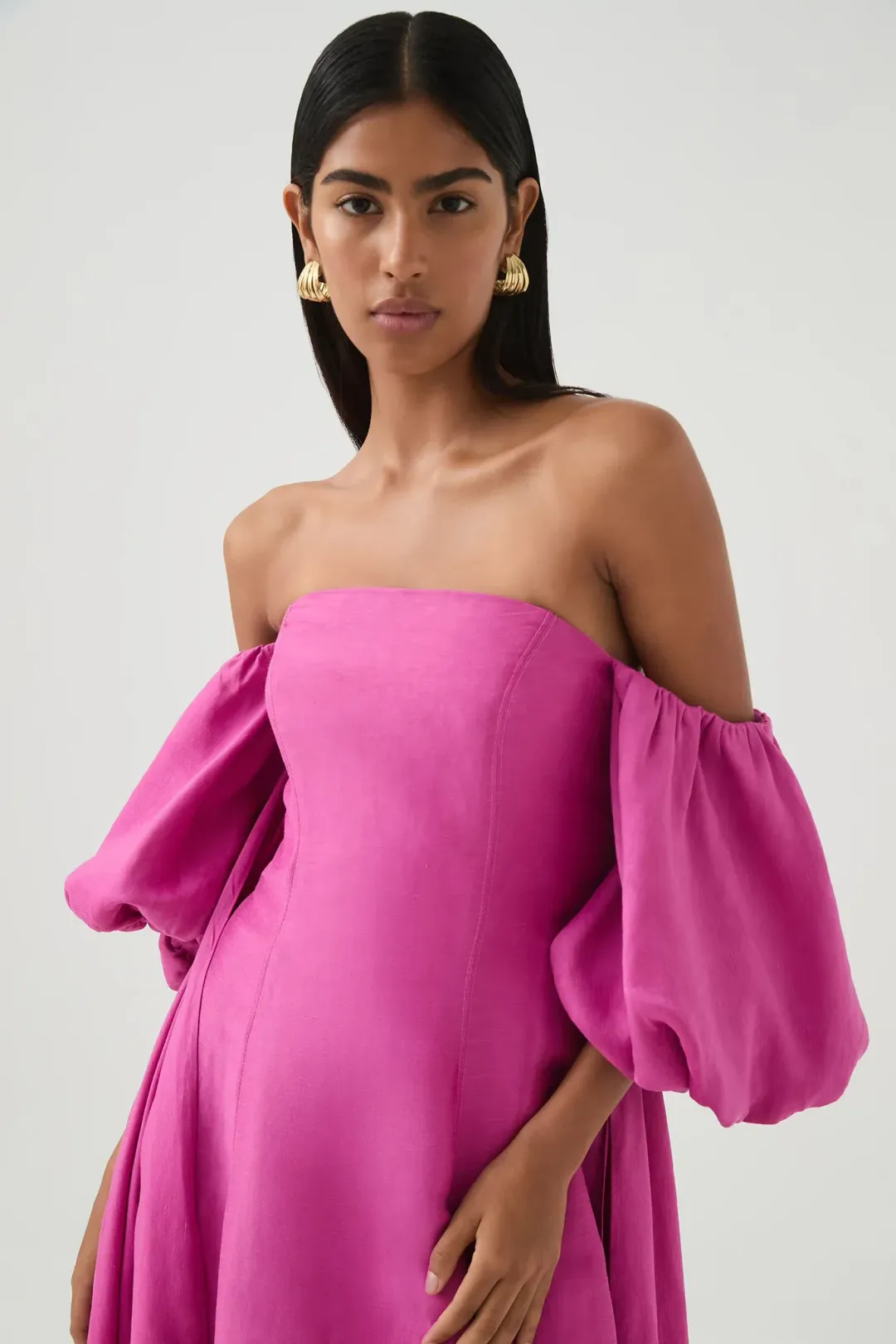 Aje Incarnation Midi Dress in Pink Size 8 for rent on The Volte - main image