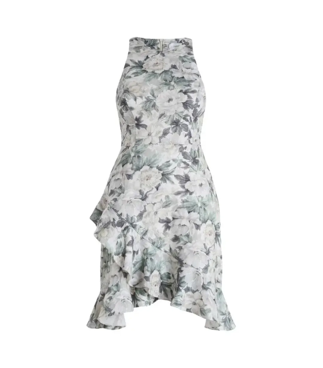 Zimmermann Bowerbird Flute Linen Mini Dress Floral Size 0 / Size AU 8 for rent on The Volte - main image