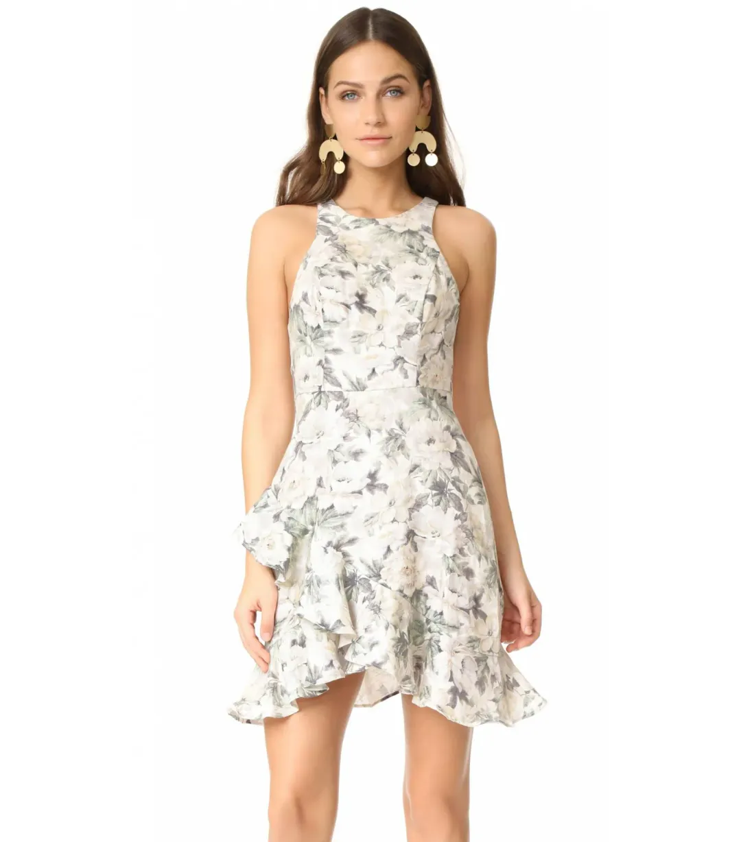 Zimmermann Bowerbird Flute Linen Mini Dress Floral Size 0 / Size AU 8 for rent on The Volte - main image