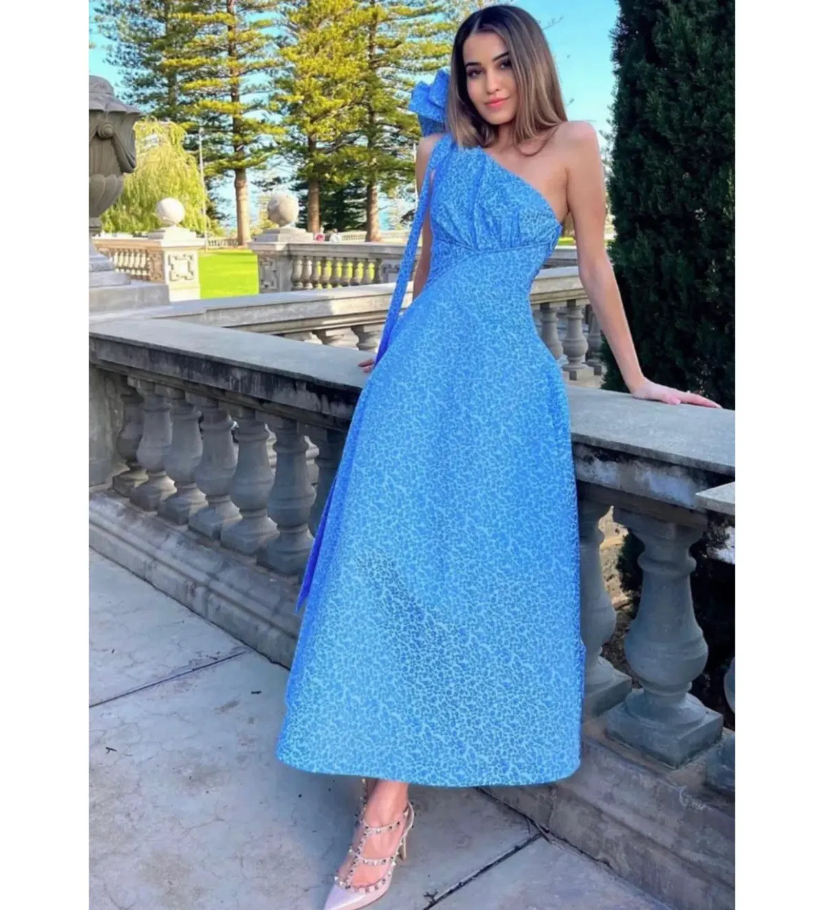 Rachel Gilbert Emiliano Dress Blue Size 6 - Image 1