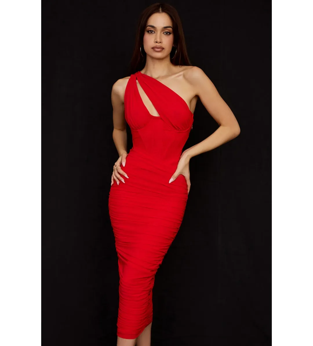 House of CB Valentina Dress Scarlett Size 6 for rent on The Volte - main image
