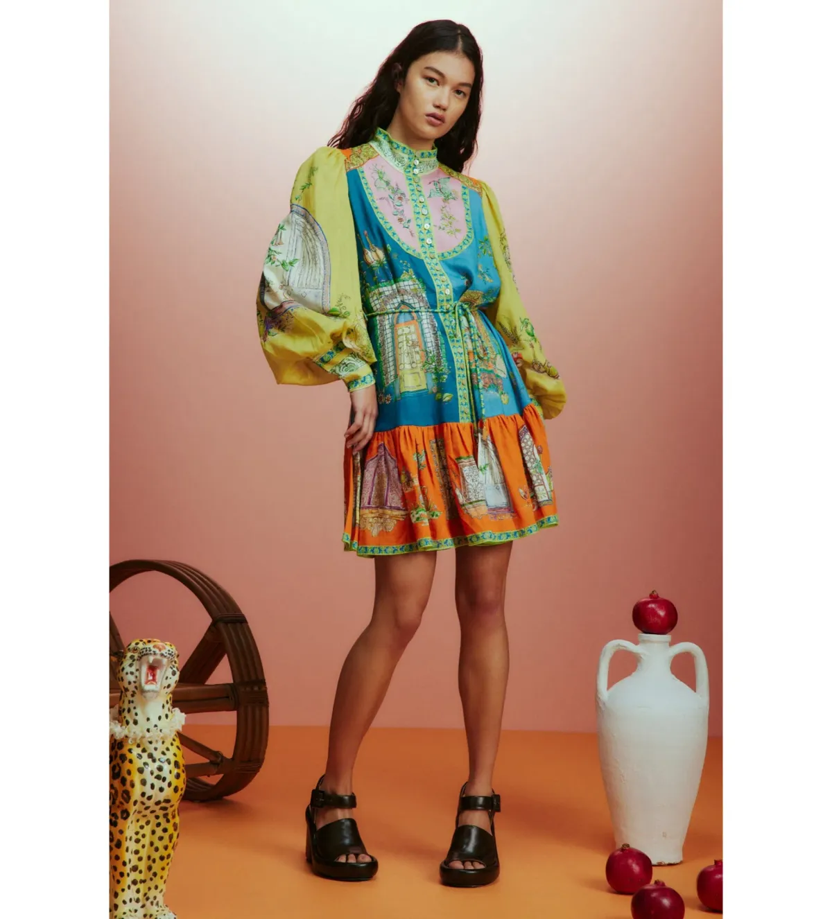 Alemais Monti Mini Dress Multi Size 10 - Image 1