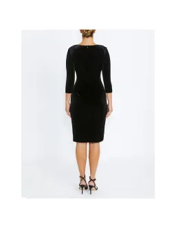 Anthea Crawford Capitol Velour Knee-Length Dress Black Size AU 14 for rent on The Volte - image 3