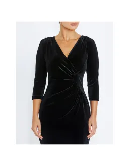 Anthea Crawford Capitol Velour Knee-Length Dress Black Size AU 14 for rent on The Volte - image 4