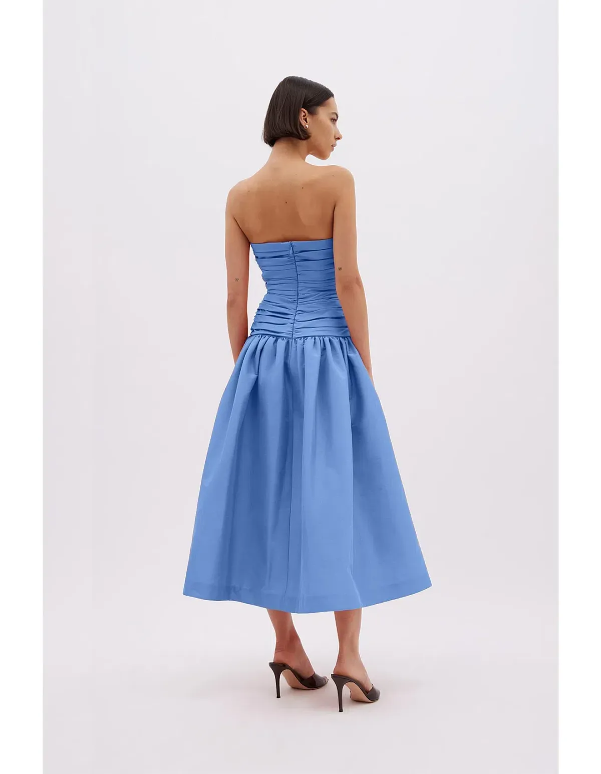 Rachel Gilbert Banks Midi Dress Blue Size 12 - Image 2