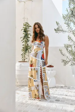 Zaco Capricci Dress Villagio Purple Maxi Size AU 6 for rent on The Volte - image 1