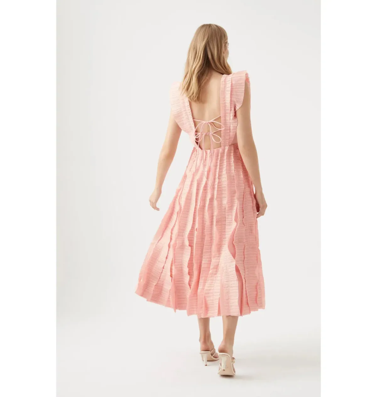 Aje Hybrid Midi Dress Rose Pink Size 16 - Image 3