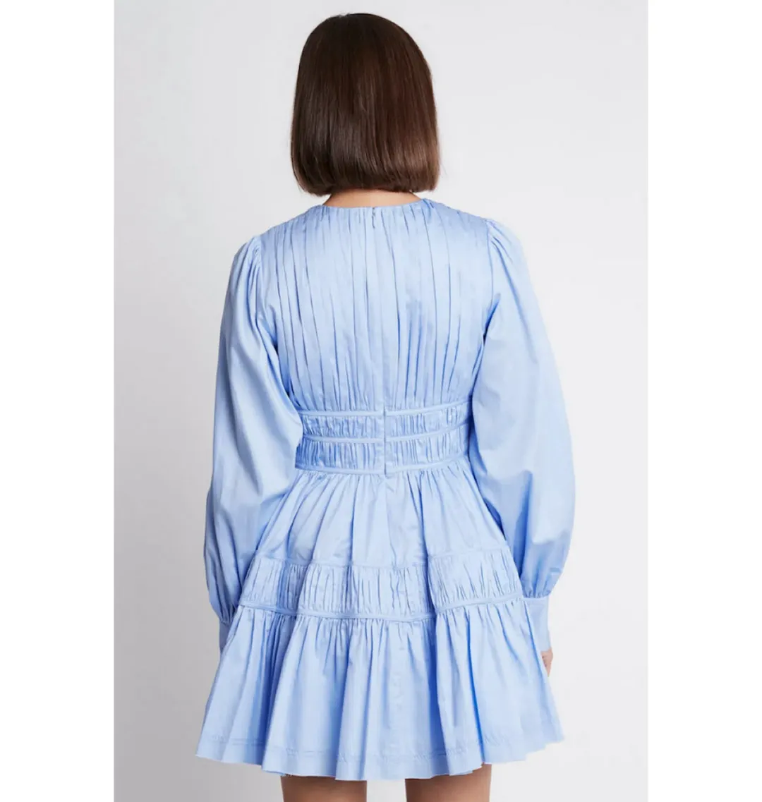Aje Fallingwater Mini Dress Blue Size 16 for rent on The Volte - main image