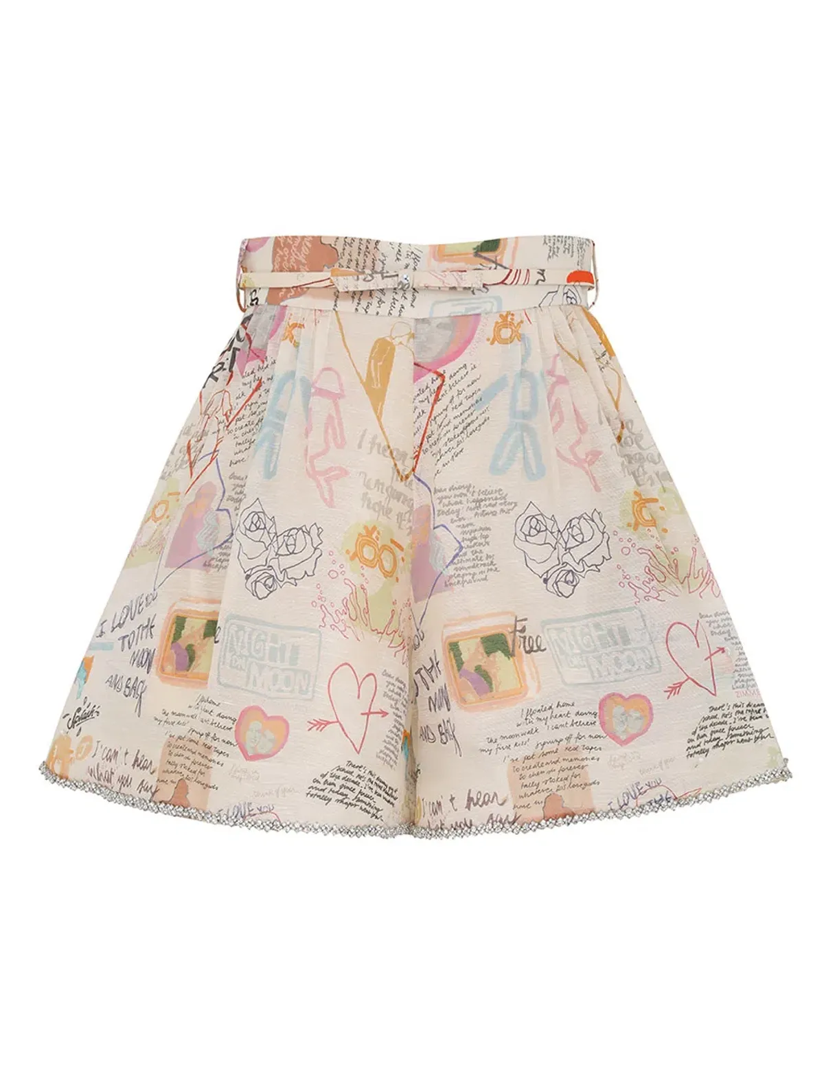 Zimmermann Crush Paneled Bodice and Shorts Set in Dear Diary Print Size 0 / AU 6 - Image 3