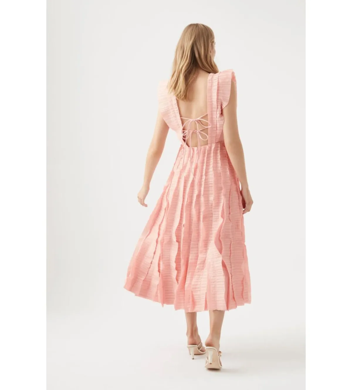 Aje Hybrid Midi Dress in Rose Pink Size 10 - Image 2