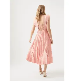 Aje Hybrid Midi Dress in Rose Pink Size 10 for rent on The Volte - image 2