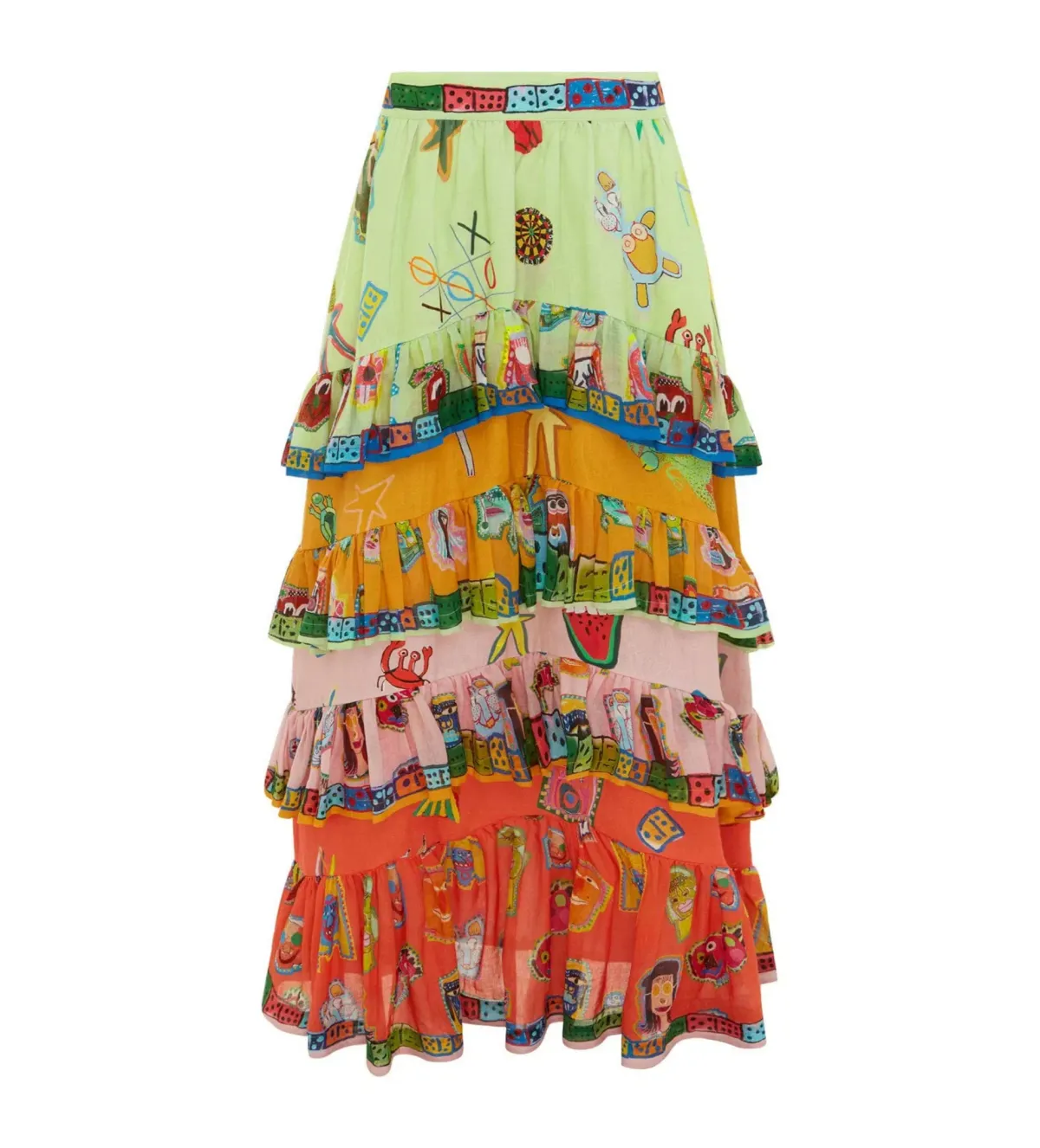 Alemais Players Skirt Size 10 and Oceane Silk Scarf O/S - Image 2