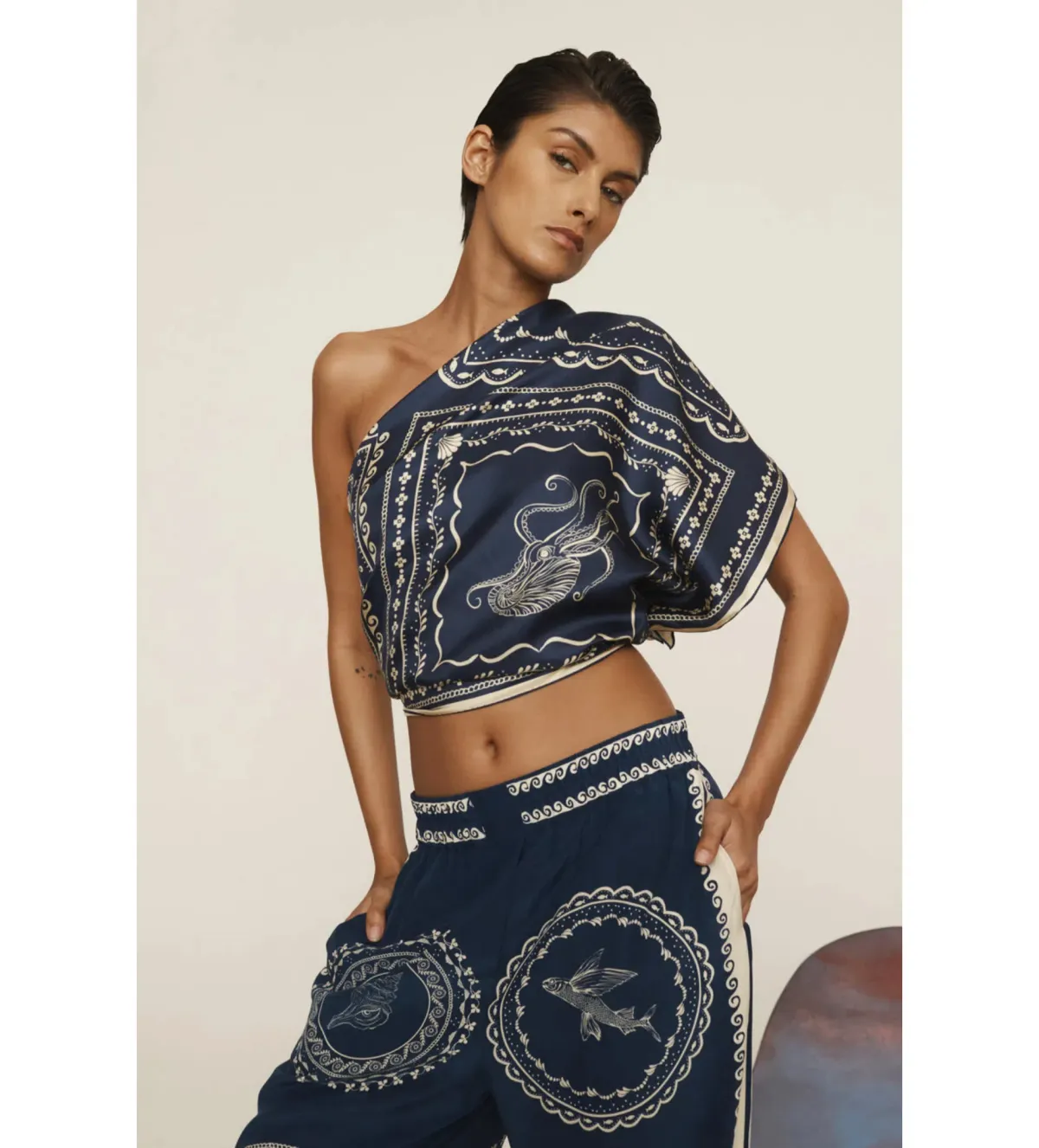 Alemais Players Skirt Size 10 and Oceane Silk Scarf O/S - Image 1