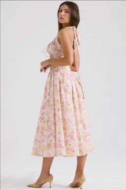 House of CB Adabella Halter Midi Sundress Meadow Print Size L / AU 14 for rent on The Volte - image 3