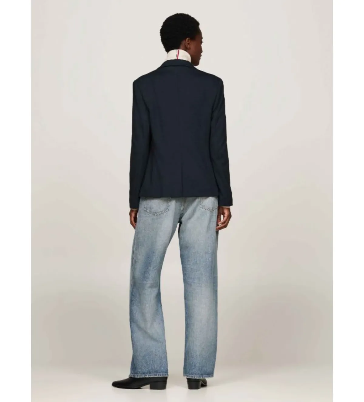 Tommy Hilfiger Pocket Embroidery Slim Fit Blazer Desert Sky Size AU 16 - Image 3