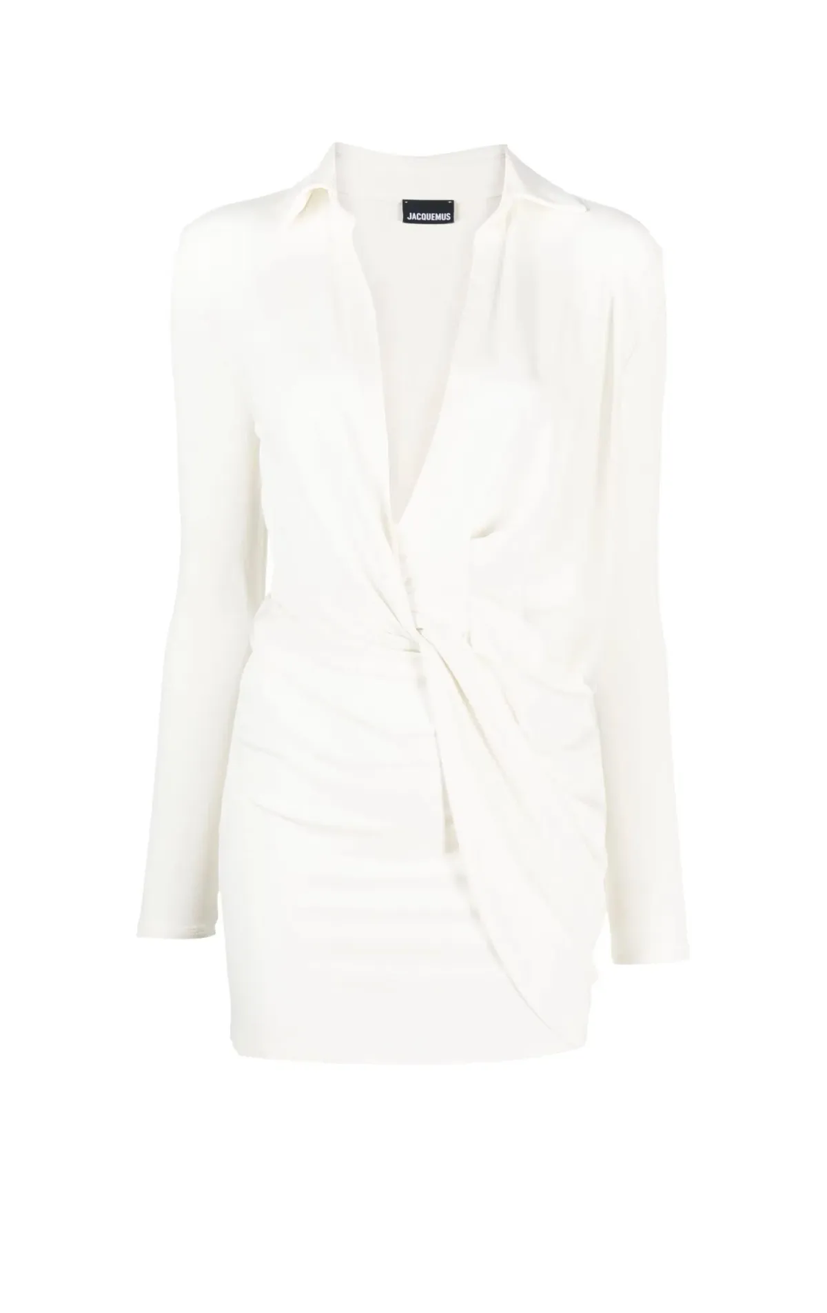 Jacquemeus La Robe Bahia Jersey Mini Dress Cream Size 8 - Image 4