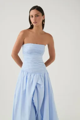 Aje Violette Bubble Hem Maxi Dress Pearl Blue Size 8 for rent on The Volte - image 2