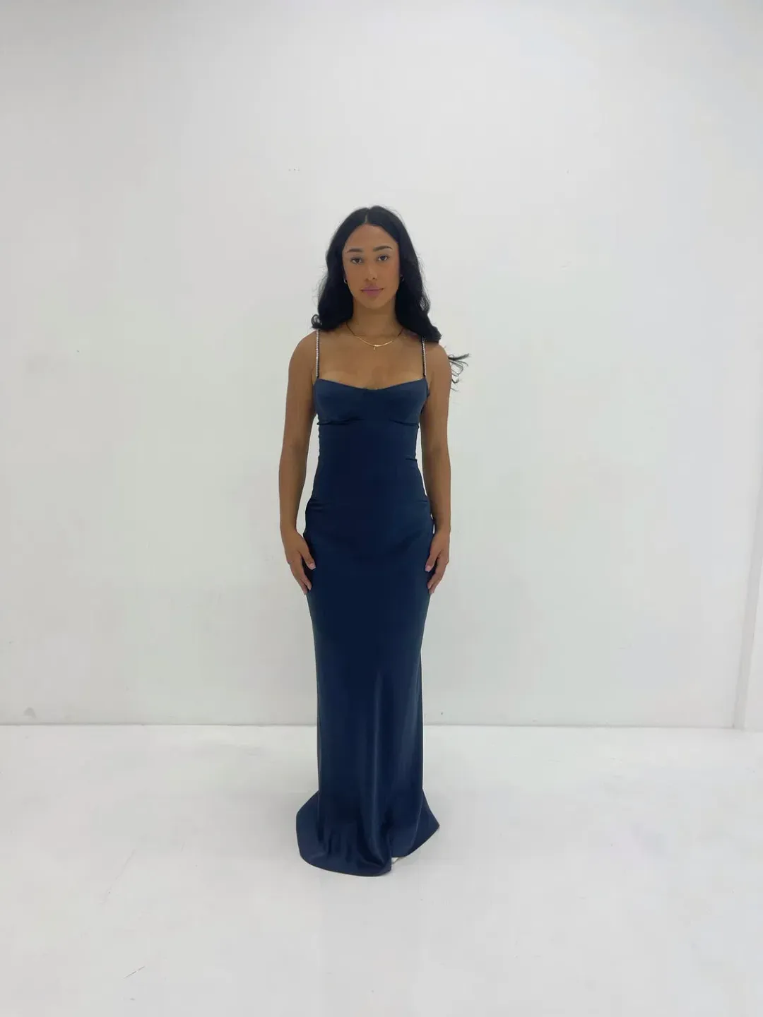 Natalie Rolt Cecilia Gown Maxi Navy Size AU 8 for rent on The Volte - main image