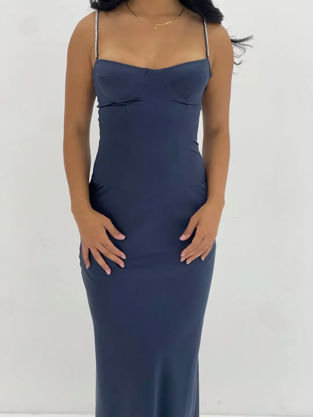 Natalie Rolt Cecilia Gown Maxi Navy Size AU 8 for rent on The Volte - main image