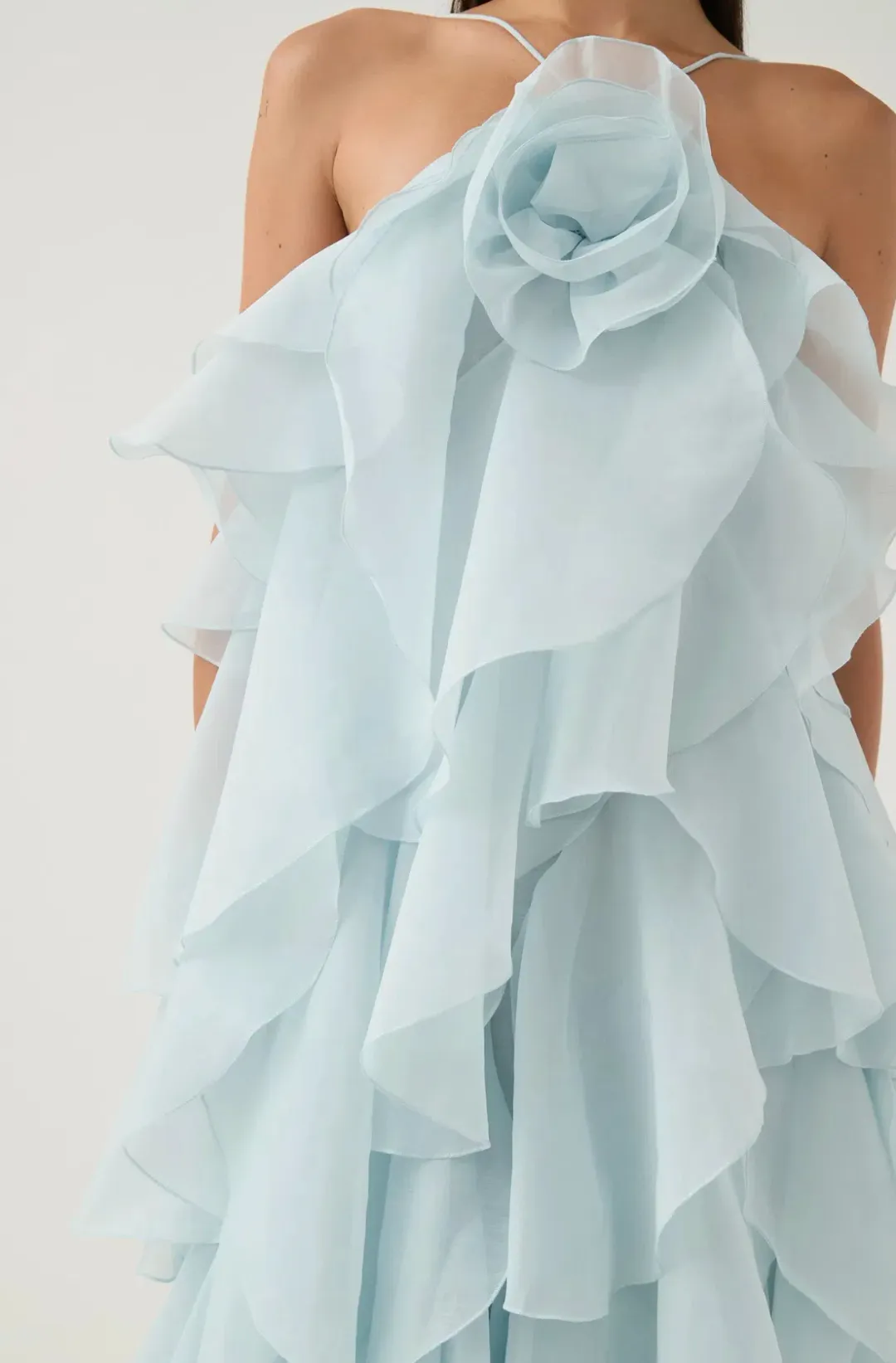 Aje Pandorea Layered Maxi Dress Silver Blue Size S / AU 8 for rent on The Volte - main image