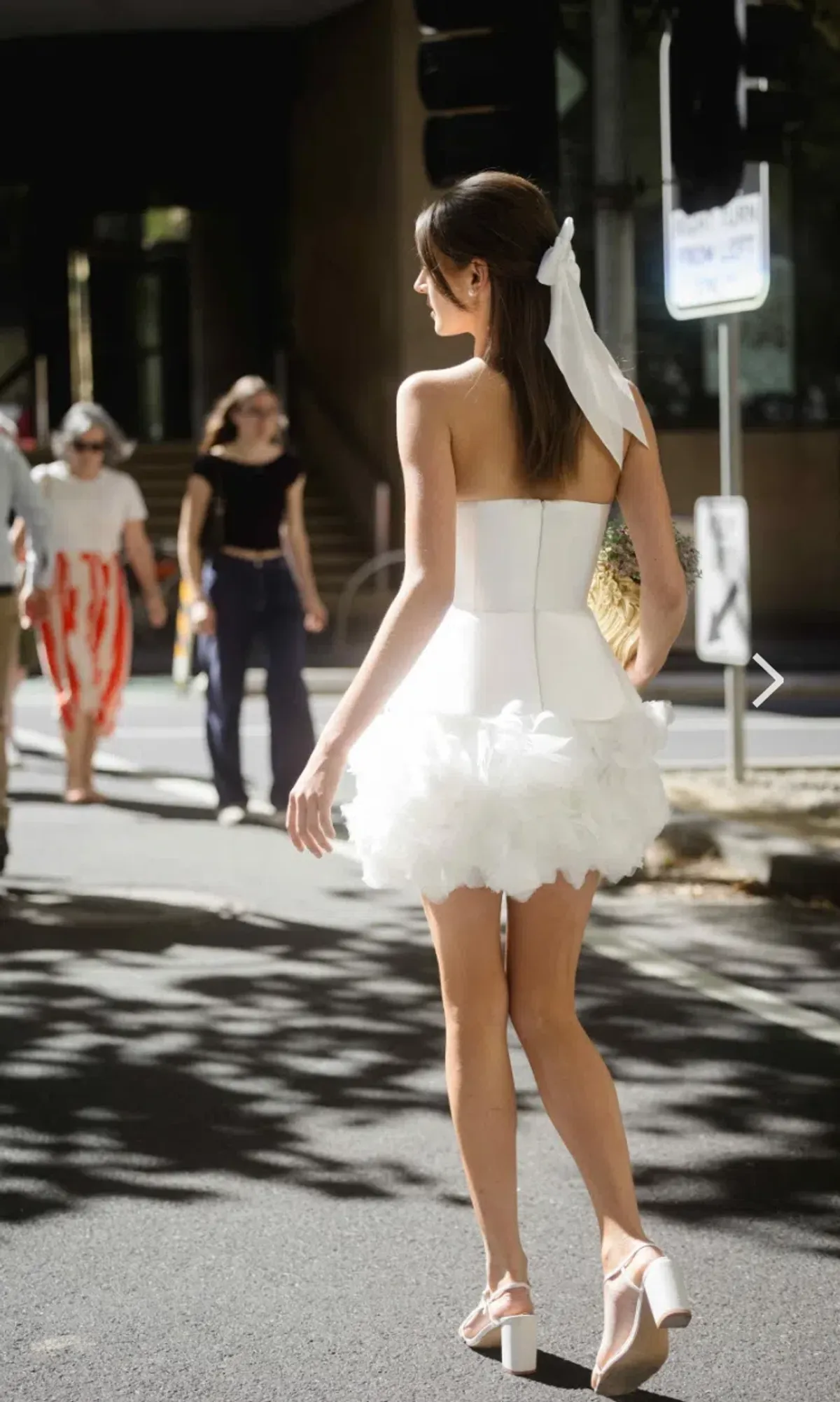 Maison Oui Lima Mini Dress Natural White Size 10 - Image 2