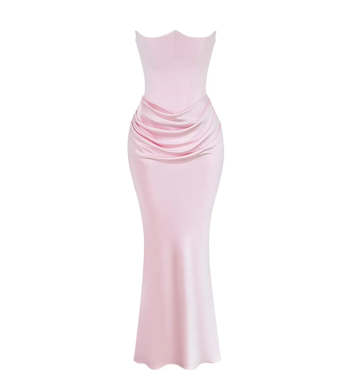 House of CB Persephone Strapless Corse Maxi Dress in Rose Shadow Size AU 8 - Image 5
