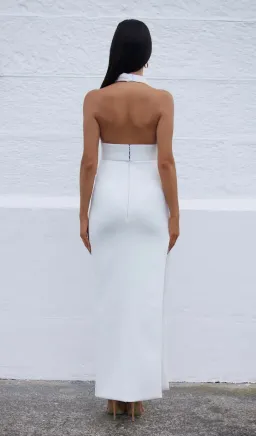 Galanni Guliana White Midi Dress Size 6 for rent on The Volte - image 2