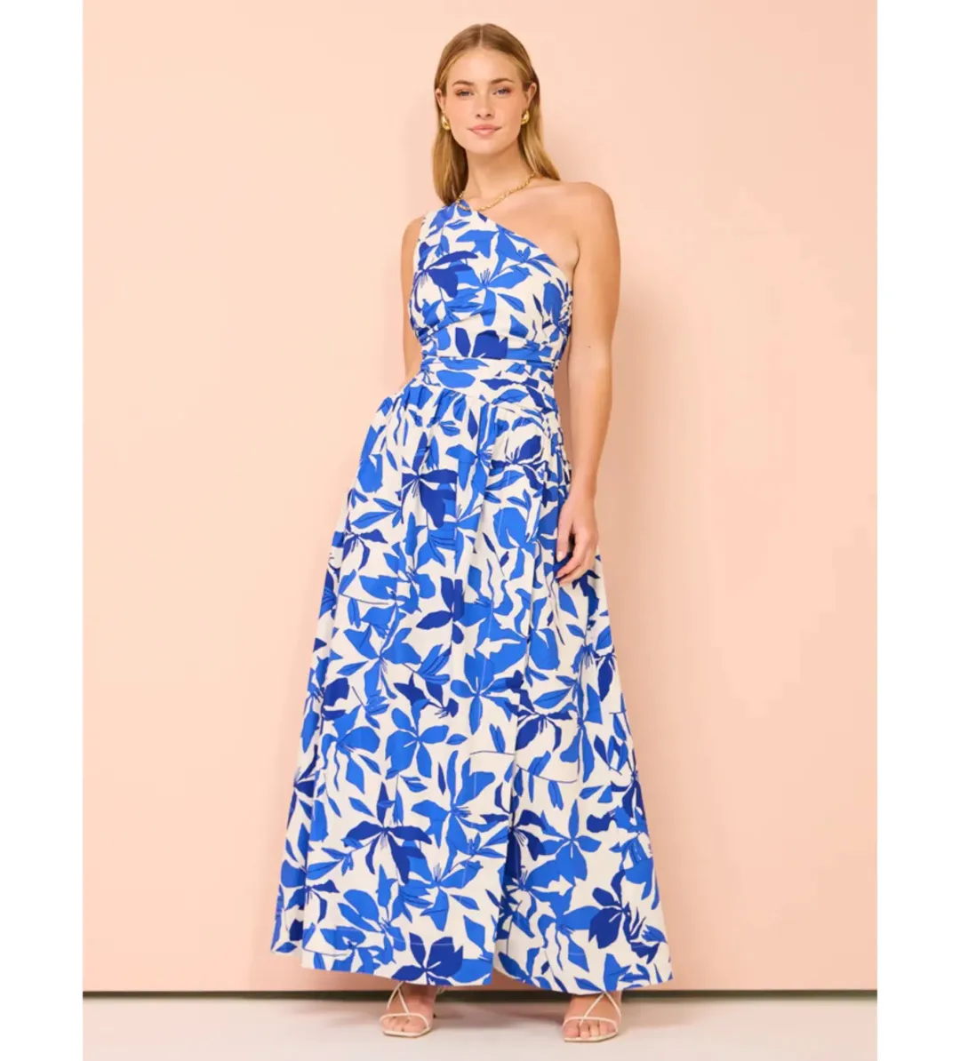 Shona Joy Bleue Asymmetrical Cut Out Maxi Dress Size AU 8 for rent on The Volte - main image