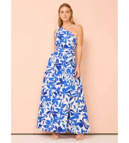 Shona Joy Bleue Asymmetrical Cut Out Maxi Dress Size AU 8 for rent on The Volte - image 1