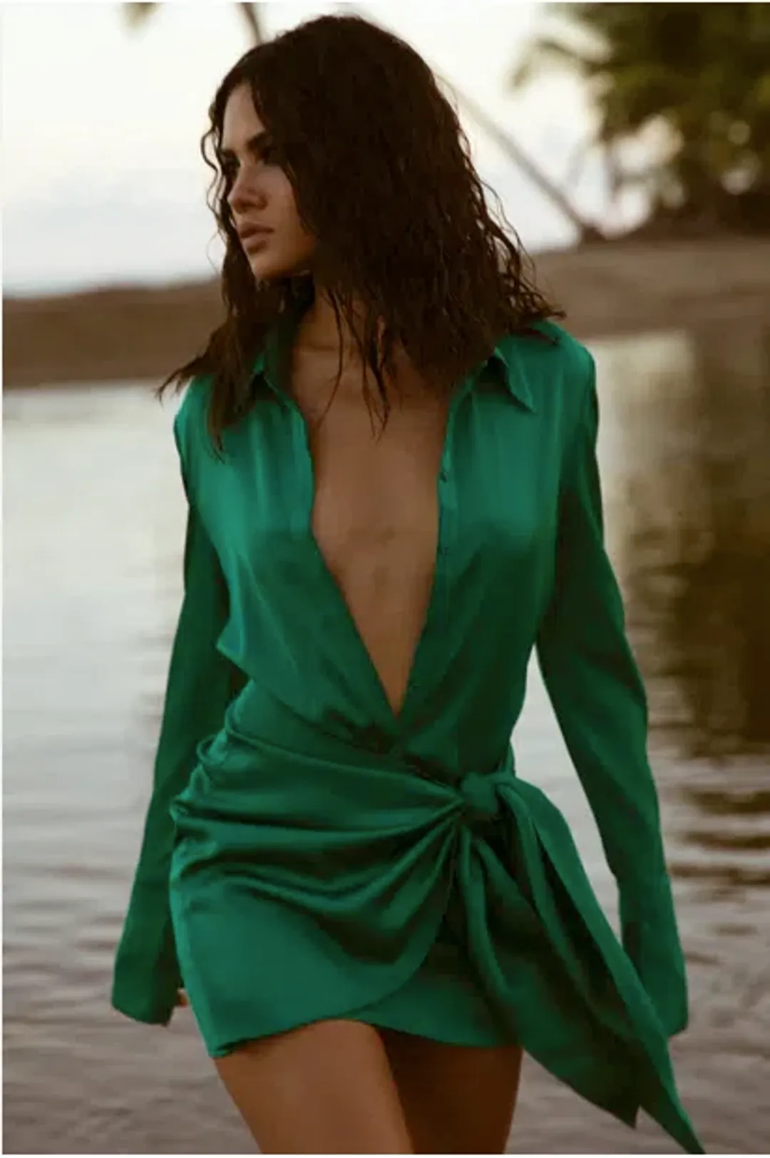 Rat & Boa Alanis Dress Green Mini Size AU 6 / XS for rent on The Volte - main image