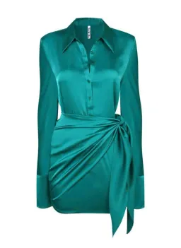 Rat & Boa Alanis Dress Green Mini Size AU 6 / XS for rent on The Volte - image 3