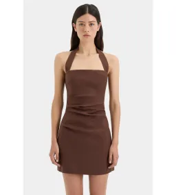 Sir The Label Noemi Halter Mini Dress Brown Size 10 for rent on The Volte - image 2