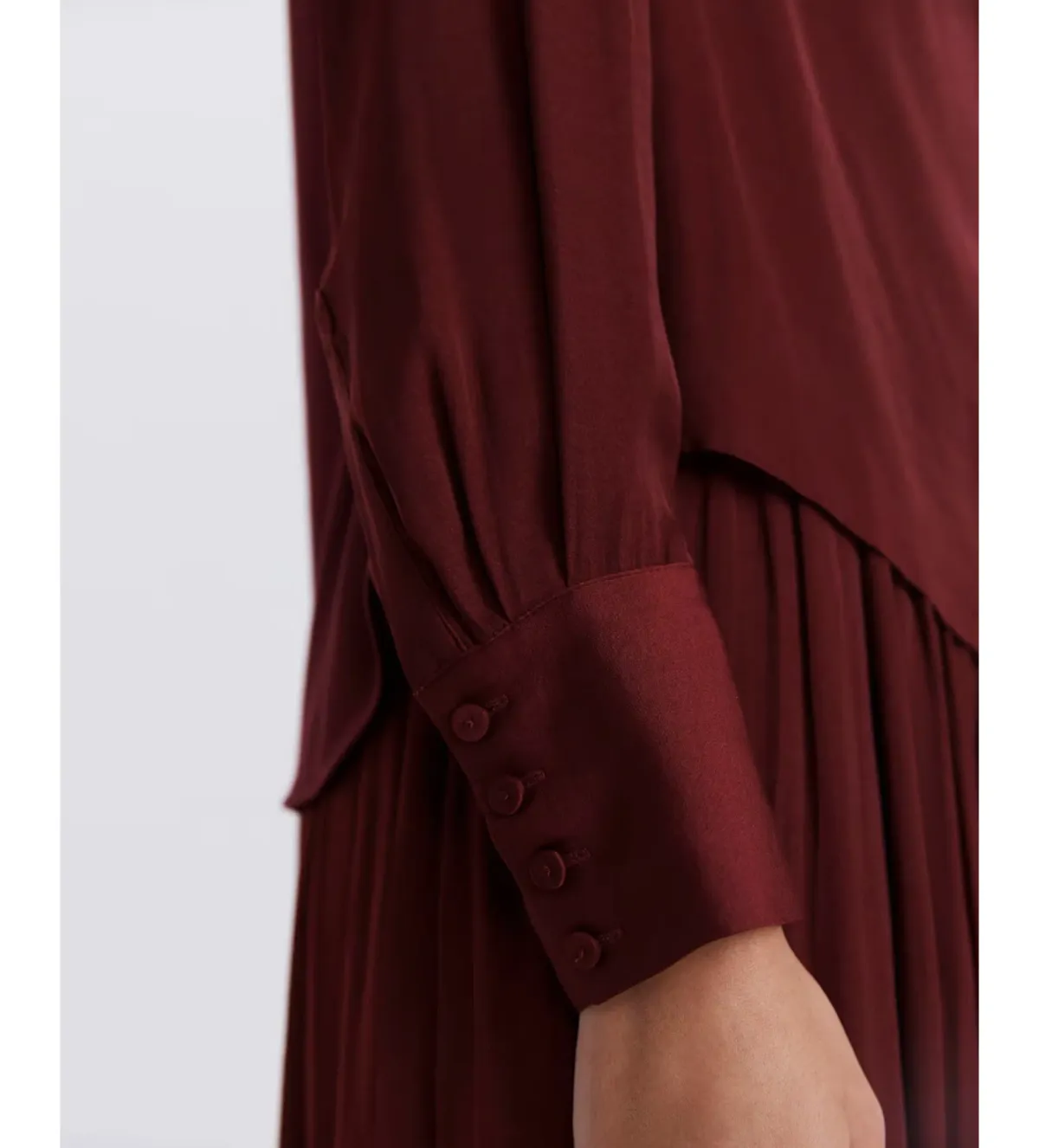 Saba Lillian Long Sleeve Drape Neck Top Berry Size XXS/AU 6 - Image 5