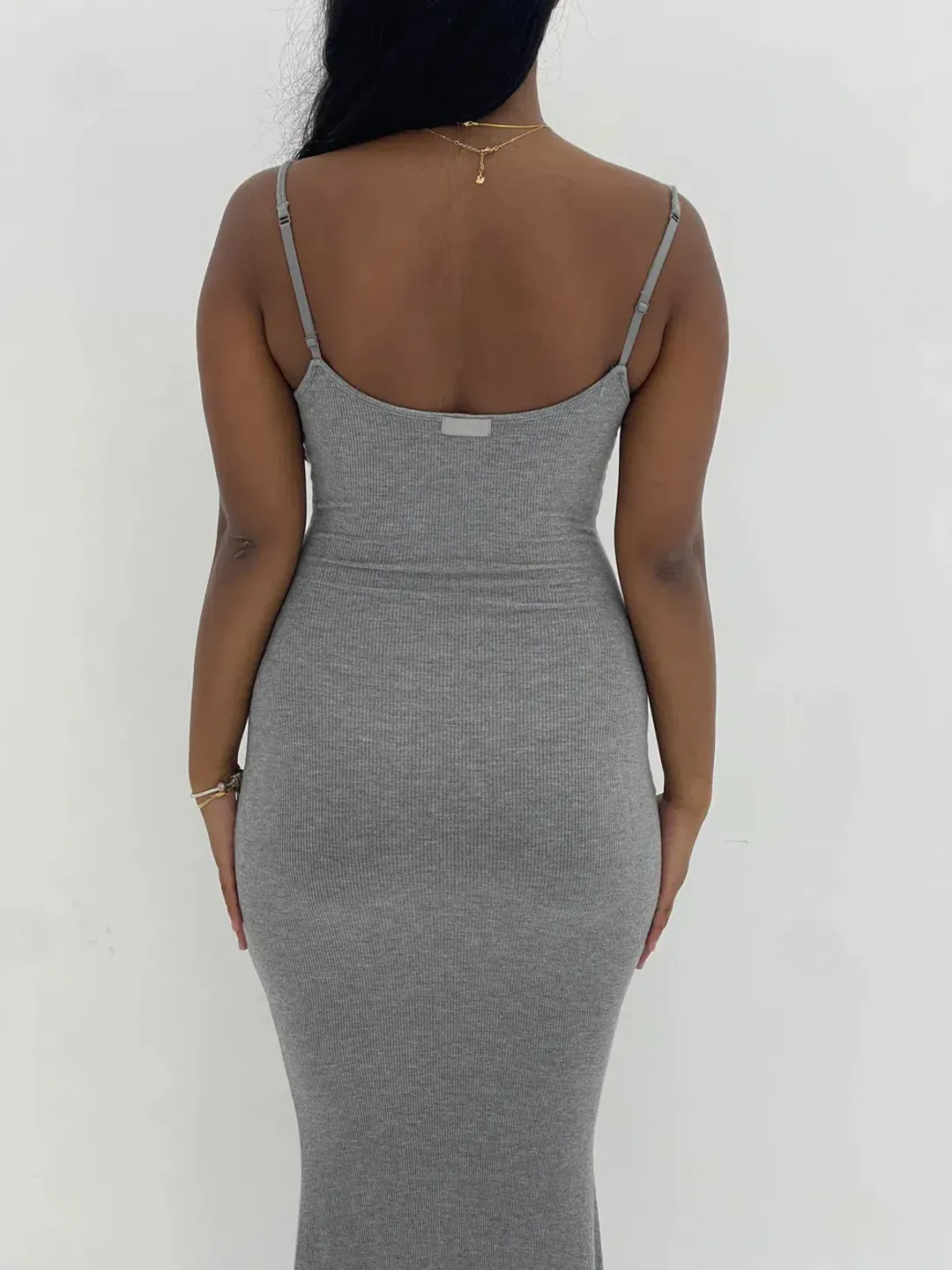 Skims Black Lounge Slip Dress Grey Size 8 for rent on The Volte - main image