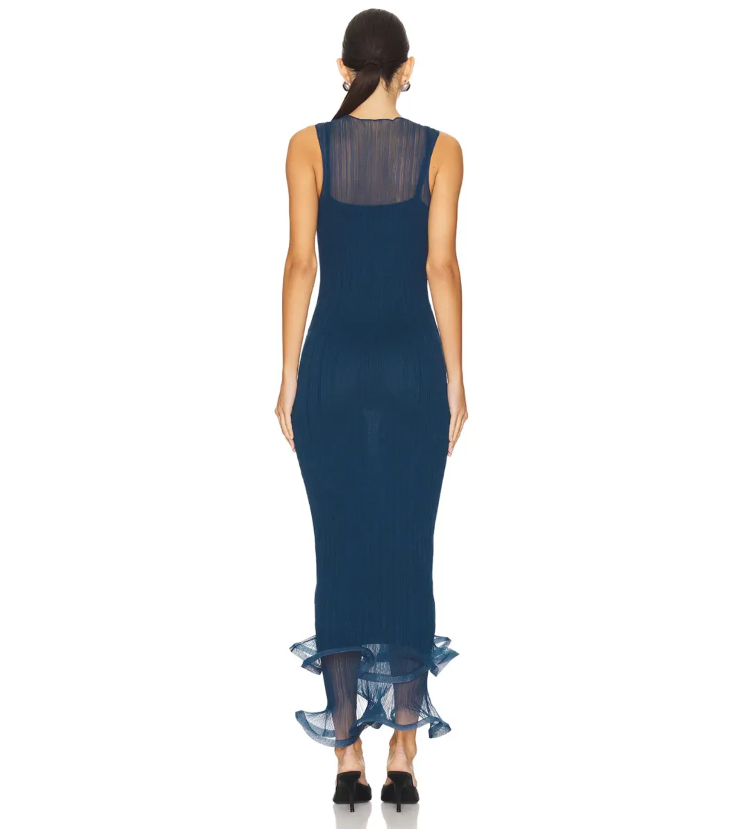 SIMKHAI Daniella Sleeveless Midi dress in Celestial Size 8/S for rent on The Volte - main image