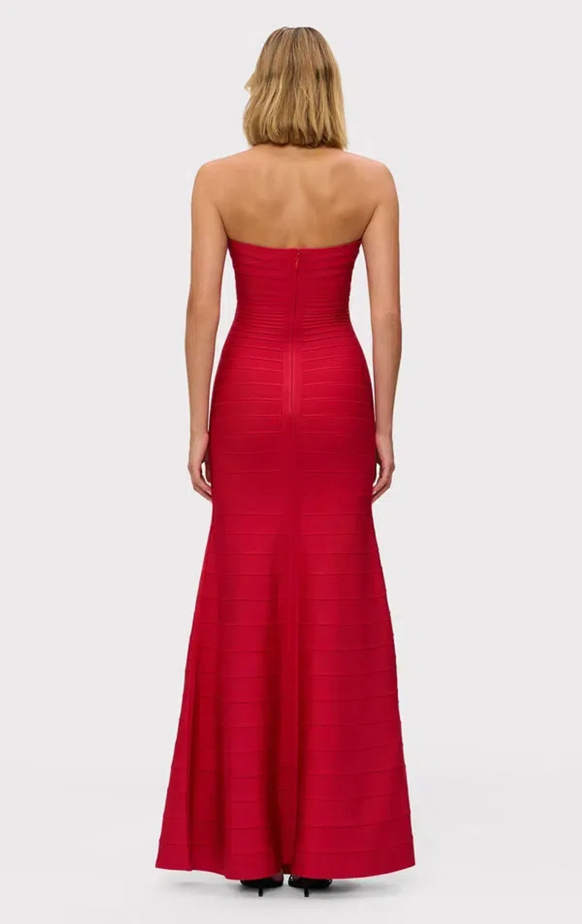 Herve Leger The Sara Maxi Gown Lisptick Red Size S / Size AU 8 - Image 5
