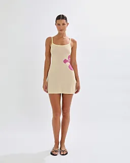 One Mile Mali Knit Dress Pale Yellow Size 8/S for rent on The Volte - image 1