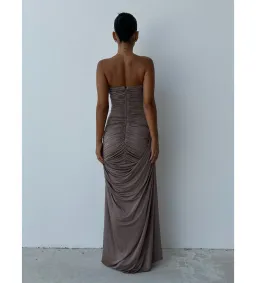 Paris Georgia Val Dress In Taupe Size S/ AU 8 for rent on The Volte - image 3
