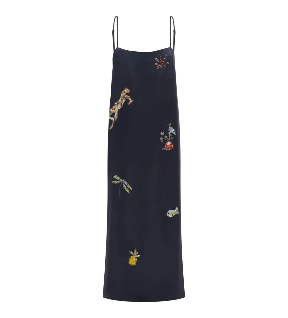 Alemais Fontaine Slip Midi Dress in Navy Size 6 - Image 4