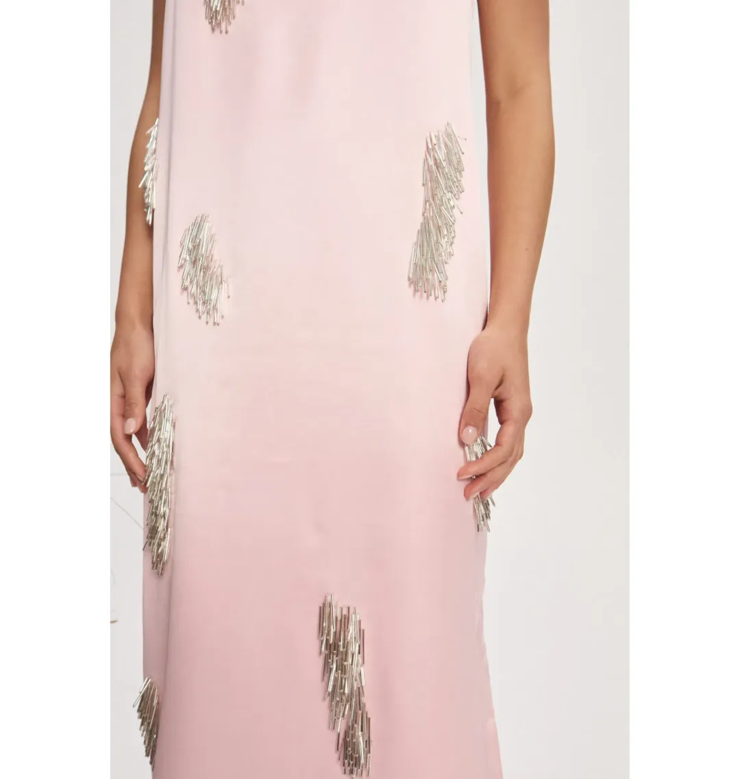 Alemais Cindy Embellished Slip Dress Pink Size AU 6 for rent on The Volte - main image