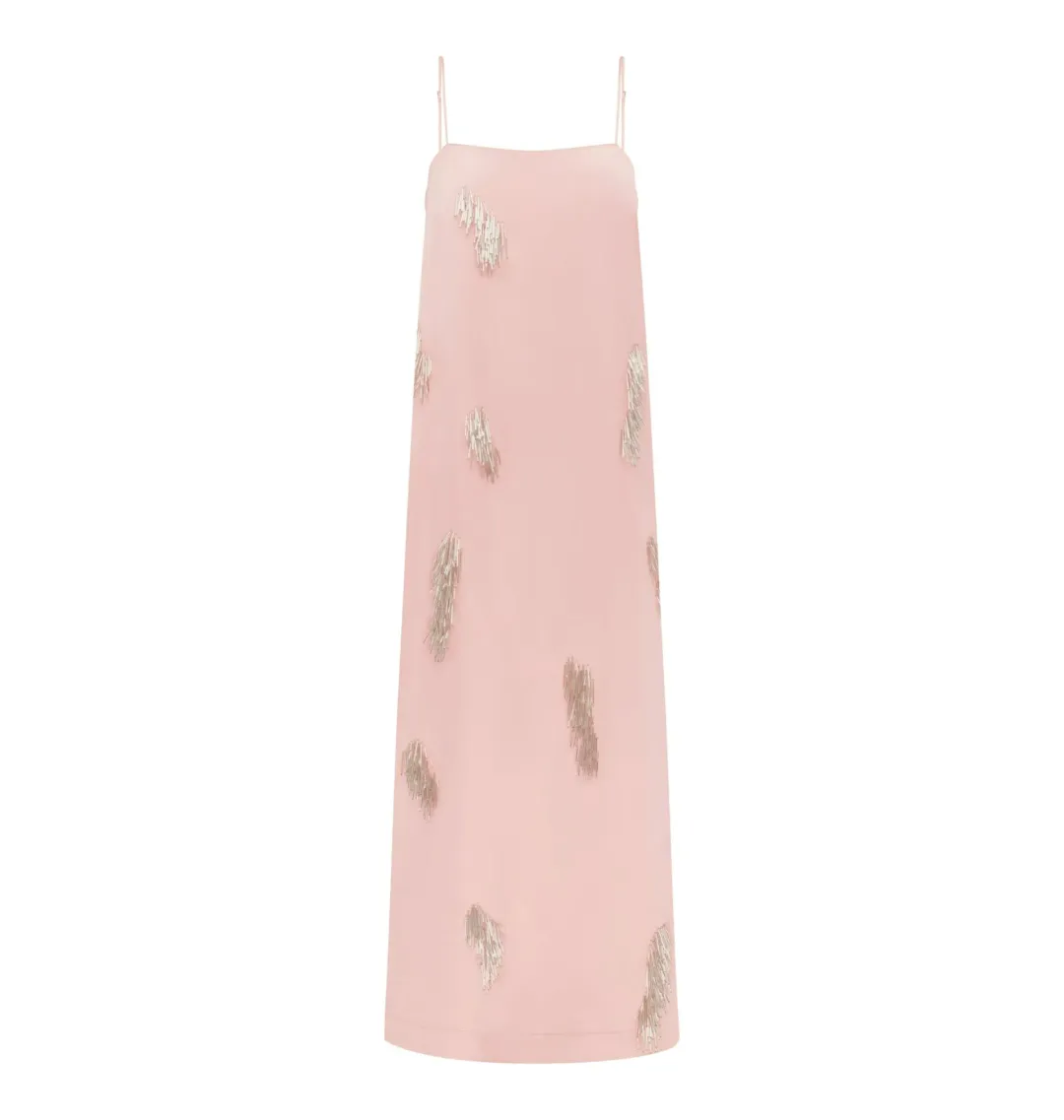 Alemais Cindy Embellished Slip Dress Pink Size AU 6 for rent on The Volte - main image